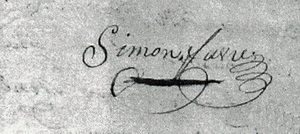 Simon Favre's signature