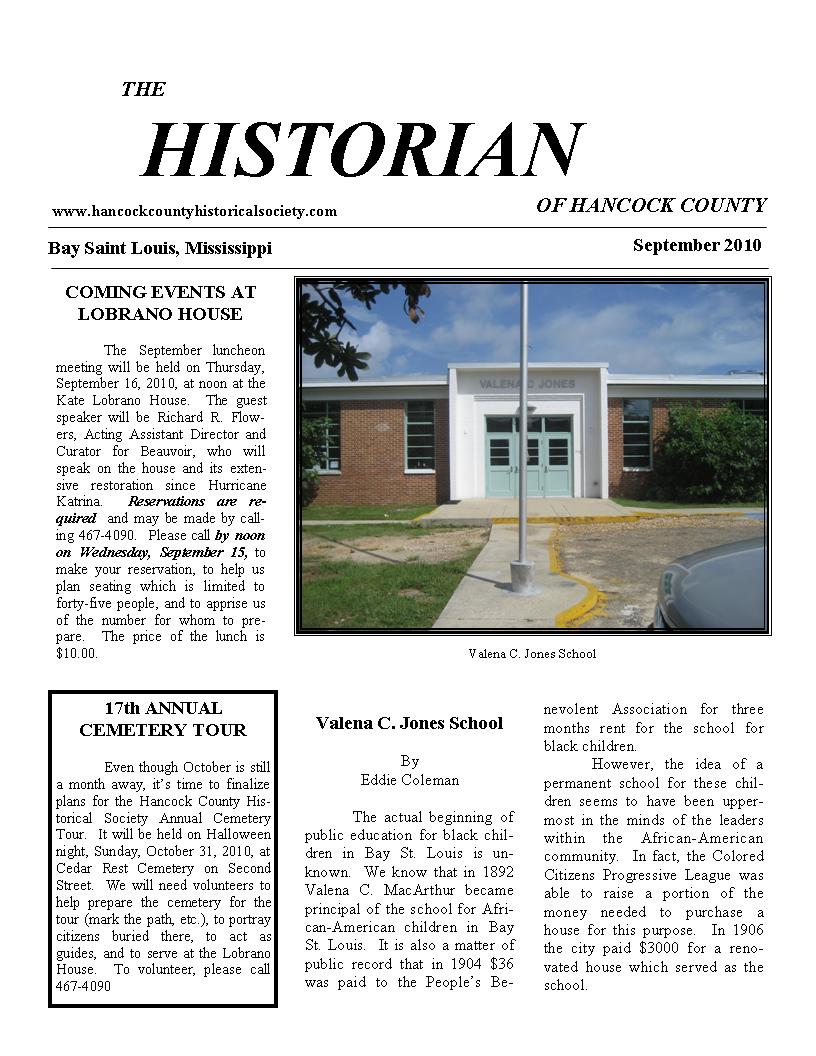 Historian 10-09 page 1