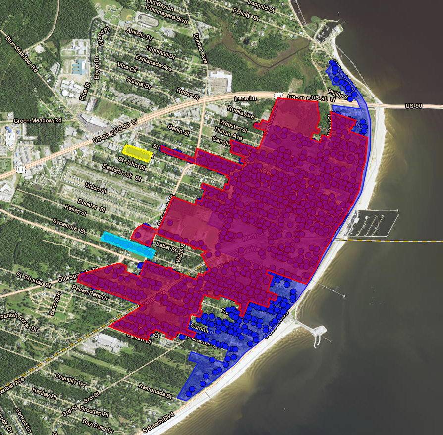Bay St. Louis Historic Districts Map